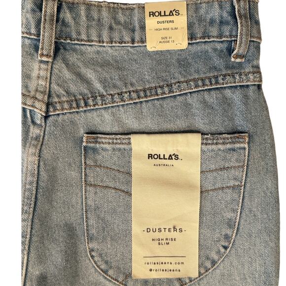 ROLLA'S Duster High Rise Slim Straight Jeans In Old Stone Size 31 - Picture 12 of 15